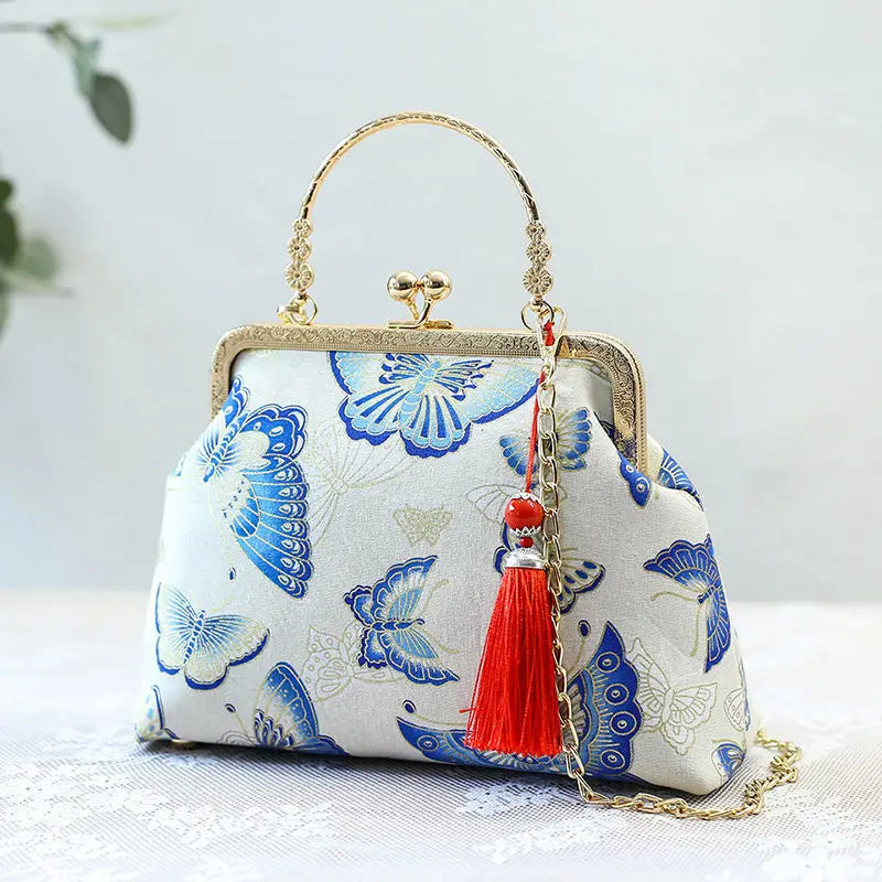 Fashion Vintage Fringe Bag Small Shell Bags Chain Women Shoulder Crossbody Bag