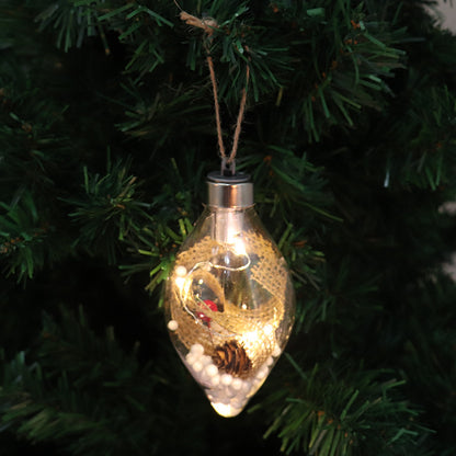 PET Lighted Clear Plastic Christmas Ball Led for Christmas Tree Decor