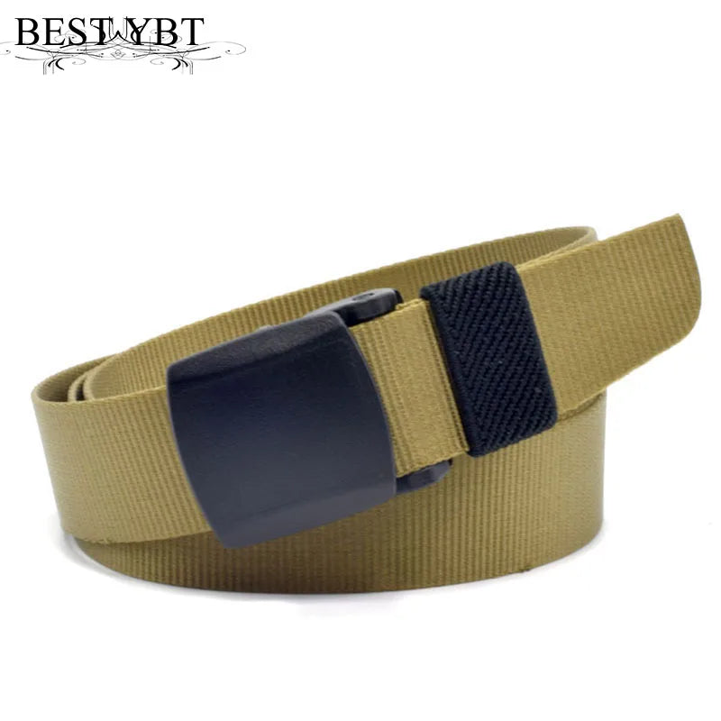 Best YBT Canvas Belt Plastic Smooth Buckle Belt Boys Teenagers Anti Allergy