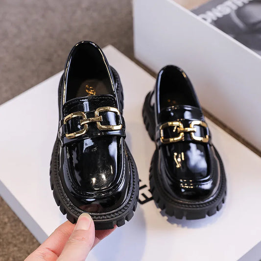 Baby Girl Shoes Autumn Black Loafers Princess Shoes Baby Boys