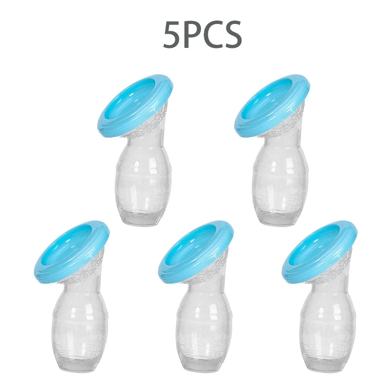 5/10Pcs Baby Feeding Manual Breast Pump 100% Food Grade Silicone Collector