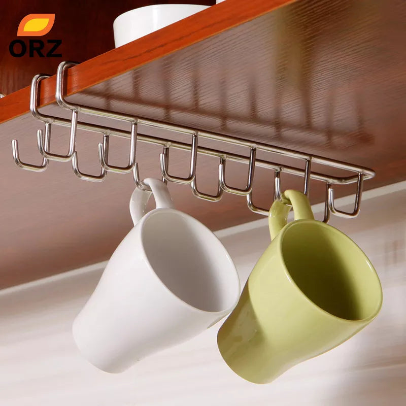 ORZ Kitchen Utensils Organizer Shelf  Storage Towel Hooks Housekeeper Hangers