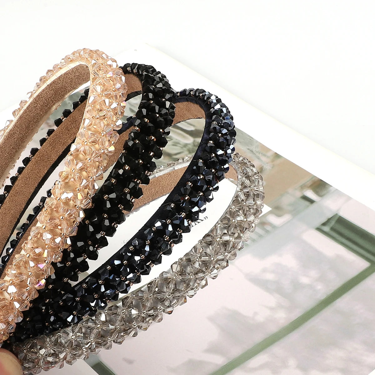 Girls Shiny Luxury Rhinestone Hair Band Diamond Hair Hoop Hair Accessories