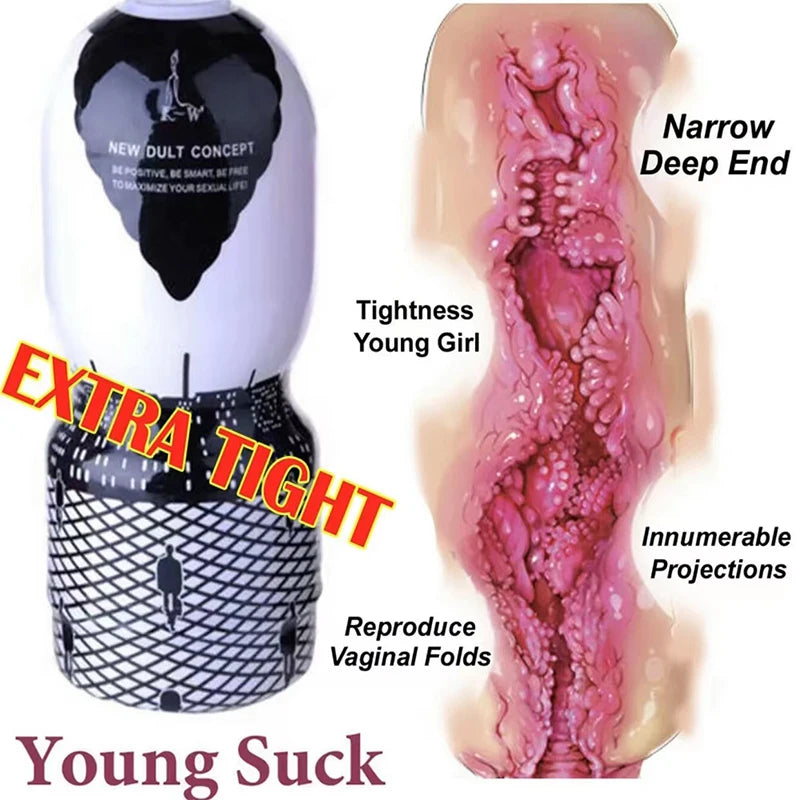 Male Masturbator Sex Toy for Men Cup Vacuum Pressure Sucking Silicone Vagina