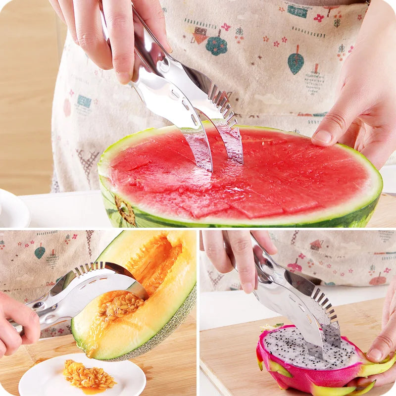 High Quality Stainless Steel Melon Watermelon  Slicer Corer Fruit Cutters Knife