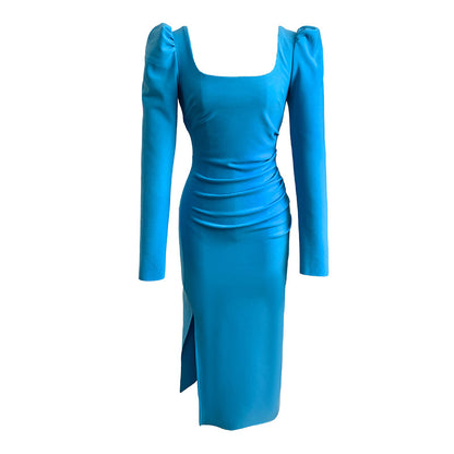 ZYHT 5504 Wholesale Womens Dress Solid Color Elegant Casual