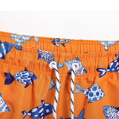 QIKERBONG Board Shorts Men Beachwear Mens Boardshorts Geometry