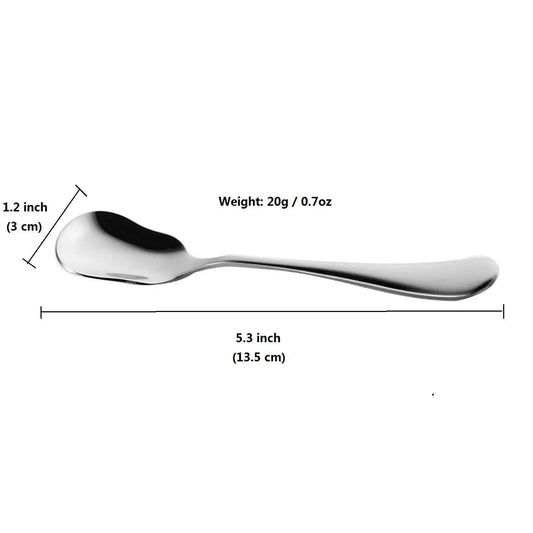 5.3-Inch Stainless Steel Ice Cream Spoon Flatware Silverware Cutlery Set