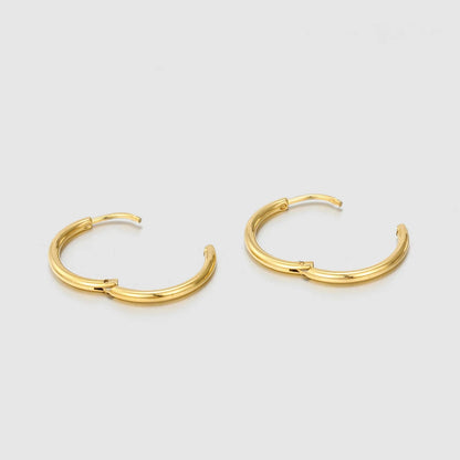 eManco Circle Round Buckles Earring Stainless Steel Earrings Minimalist Trendy