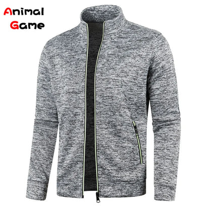 New Men's Collar Hoodies Sweatshirt Zipper Stand Collar Pullover Men