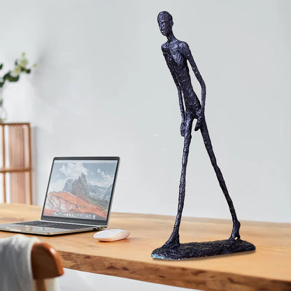 Real Bronze Walking Man Sculpture by Giacometti Inspiration Art Crafts