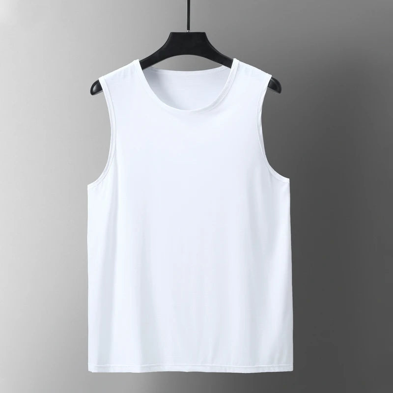 Men Tank Tops Ice Silk Mesh Tops Loose Casual Mens Summer Sleeveless Vest