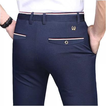 2022 Suit Pants Fashion Elegant Mens Dress Pants Solid Color Straight