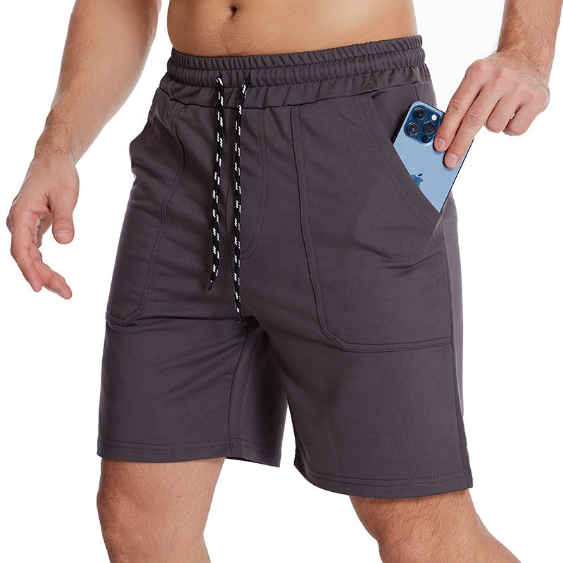 Custom Mens Gym Shorts With Side Pockets Cross Fit Short Mens Fitness Workout