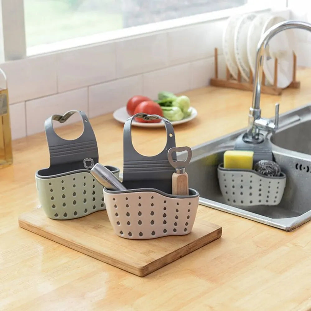 Kitchen Sink Organizer Soap Sponge Drain Rack Bathroom Holder Sink Shelf