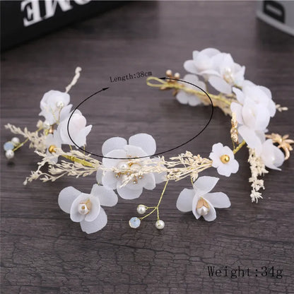 Bride Wedding Hair Accessories Gorgeous Flower Headbands Braided Hair Vine