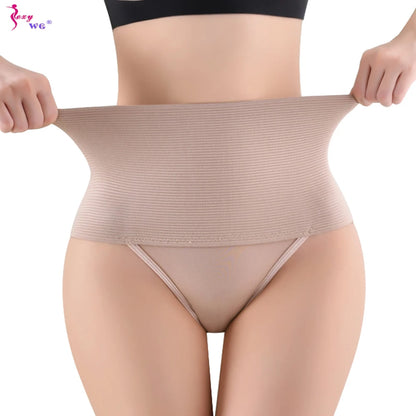 SEXYWG Women Shapewear Thong Tummy Control Panties Mid Waist Flat Belly Body