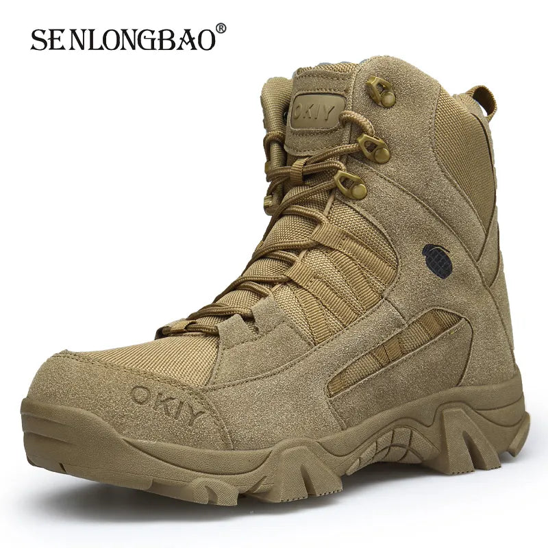 New Autumn Winter Men's Boots Outdoor Non-Slip Male Hiking Boots Breathable Men