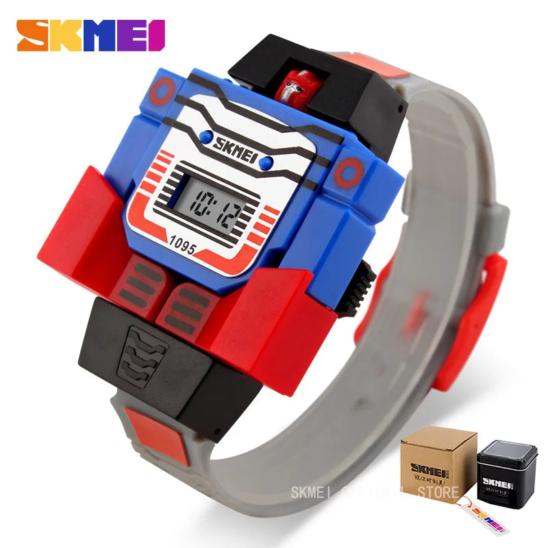 SKMEI Kids Watches LED Digital Children Cartoon Sports Watches Robot