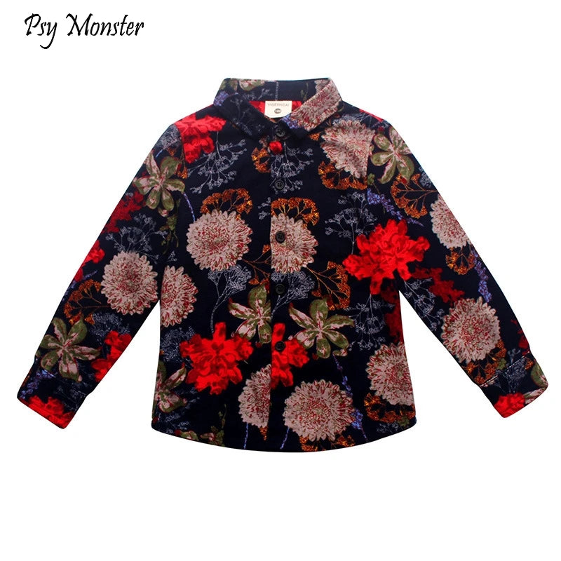 Boys Children's Shirt 2019 Spring and Autumn Big Boys Long Sleeve Shirt Kids