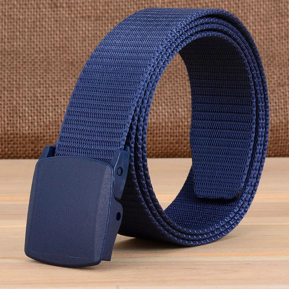 FAJARINA Unisex Quality Blue Plastic Smooth Buckle Canvas Automacit Styles