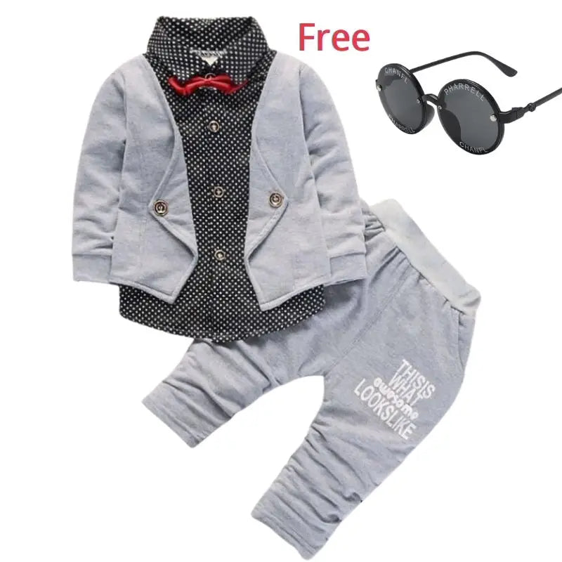 Baby Boy's First Birthday Dress Party Blazer Suit for Kids Gentleman Clothes