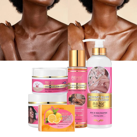 5-In-1 Beauty Black Women Organic Skin Care Products Private Label Pimples