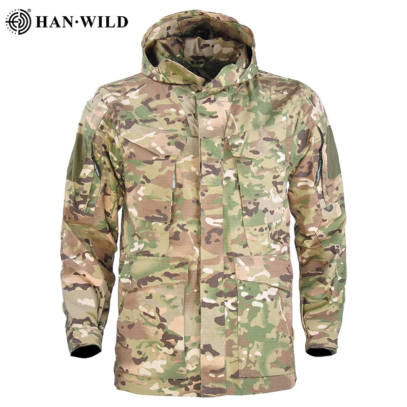 HAN WILD M65 Tactical Jacket Hiking Camping Safari Hoodie