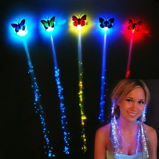 LED Flashing Hair Braid Glowing Novetly Hair Ornament Girls Led Toys New Year