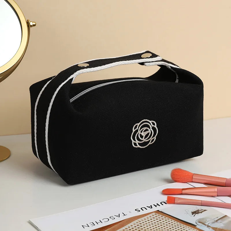 Custom Logo Small Cotton Cosmetics Bag Women Makeup Ladies Cosmetic Travel Bag