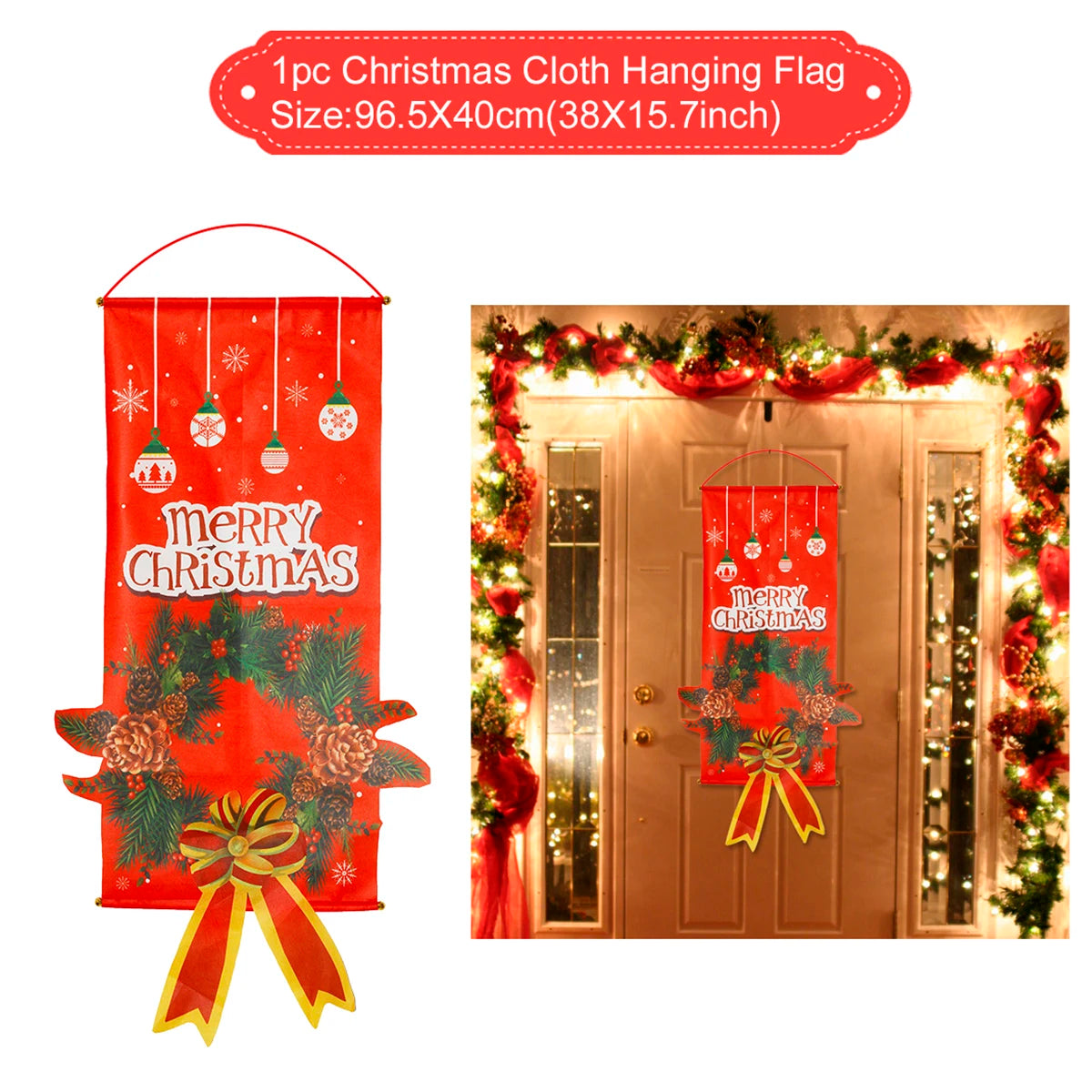 Christmas Banner Merry Christmas Decor for Home Garland