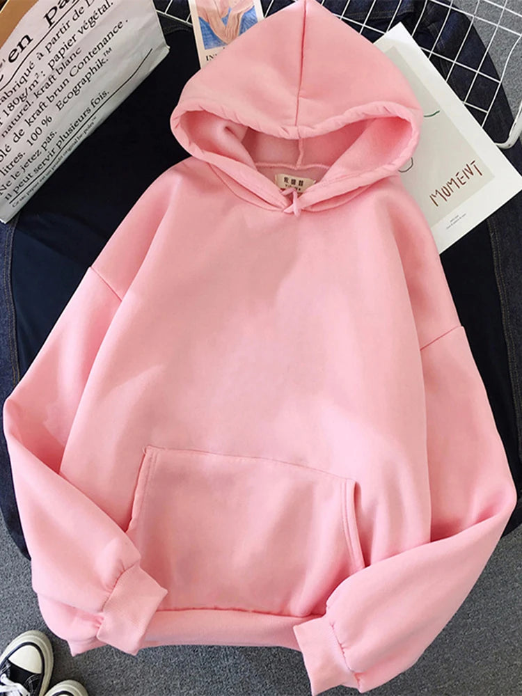 Sweatshirts Women Pink Women's Gown With a Hood Hoodies Ladies Long Sleeve