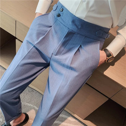 Fall 2022 High Quality Business Casual Draped High-Waist Trousers