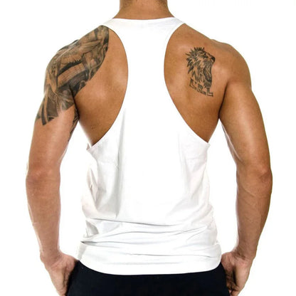 Summer Cotton Sleeveless Shirts Men Tank Top Bodybuilding Shirt Vest