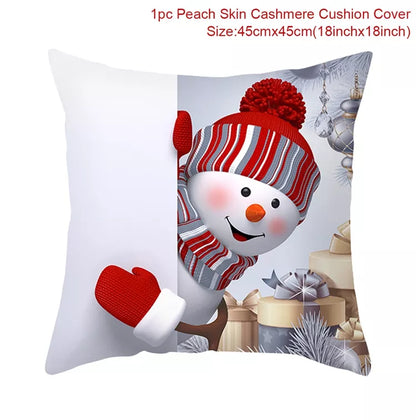 Merry Christmas Cushion Cover Christmas Decorations for Home 2024 Christmas