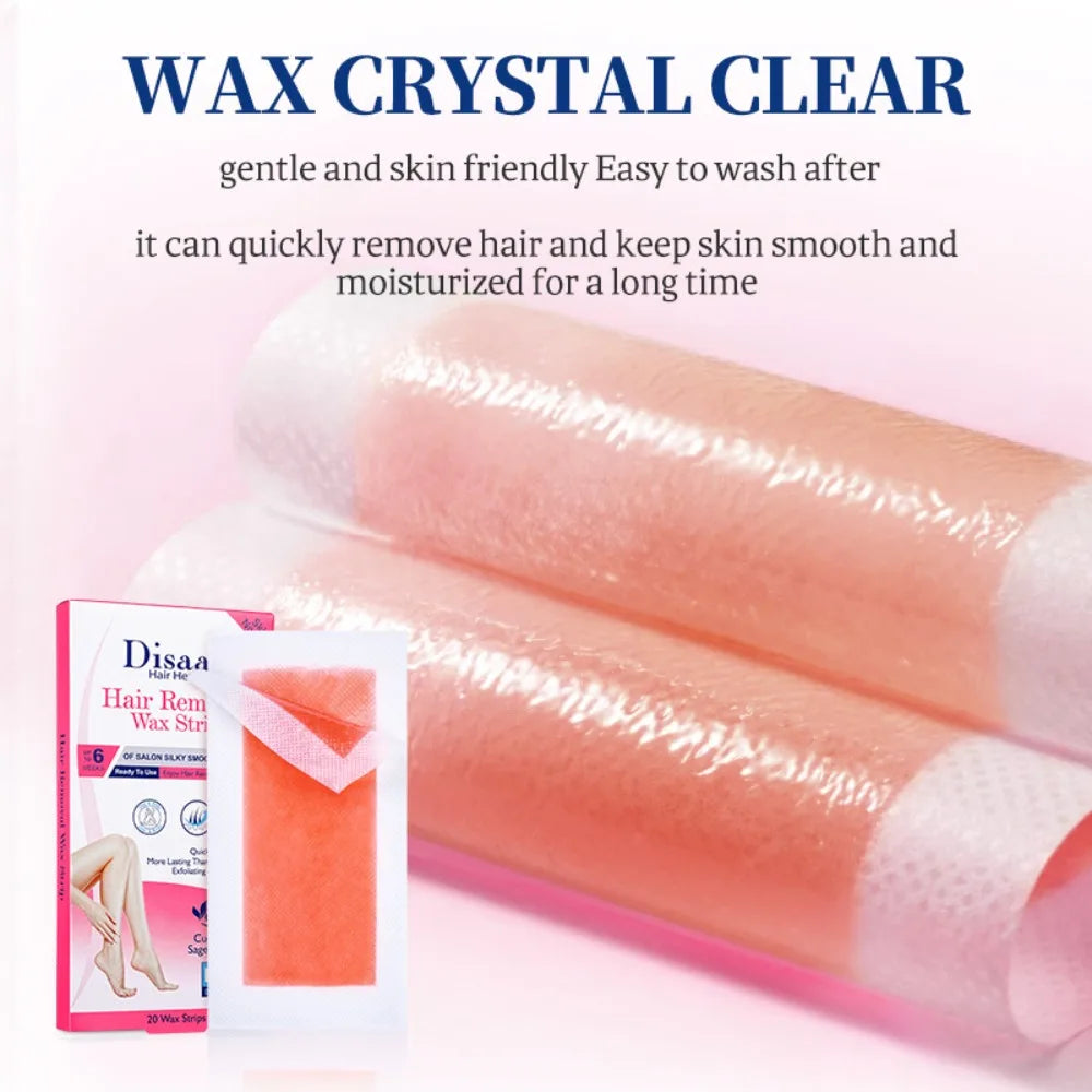 20Pcs/Set Hair Removal Wax Paper Professional Non-Permanent Depilatory Body