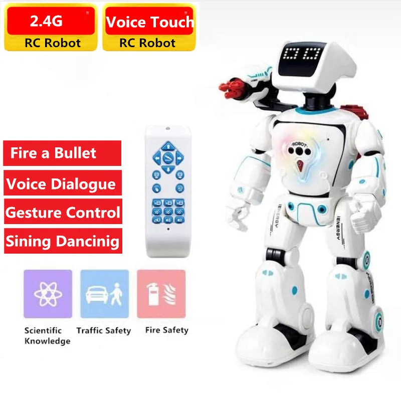 Remote Control Intelligent Smart Robot Voice Conversation Gesture Touch Sensing