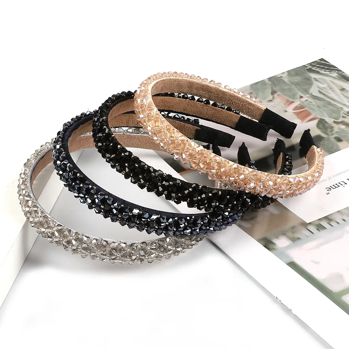 Girls Shiny Luxury Rhinestone Hair Band Diamond Hair Hoop Hair Accessories