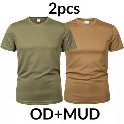 MEGE 3 Pcs/2 Pcs Men Camouflage T Shirt Army Military ShortSleeve O-Neck