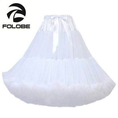 Net Yarn Tutu Skirt Boneless Petticoat Multi Color Fluffy 55cm Soft Tutu Skirts