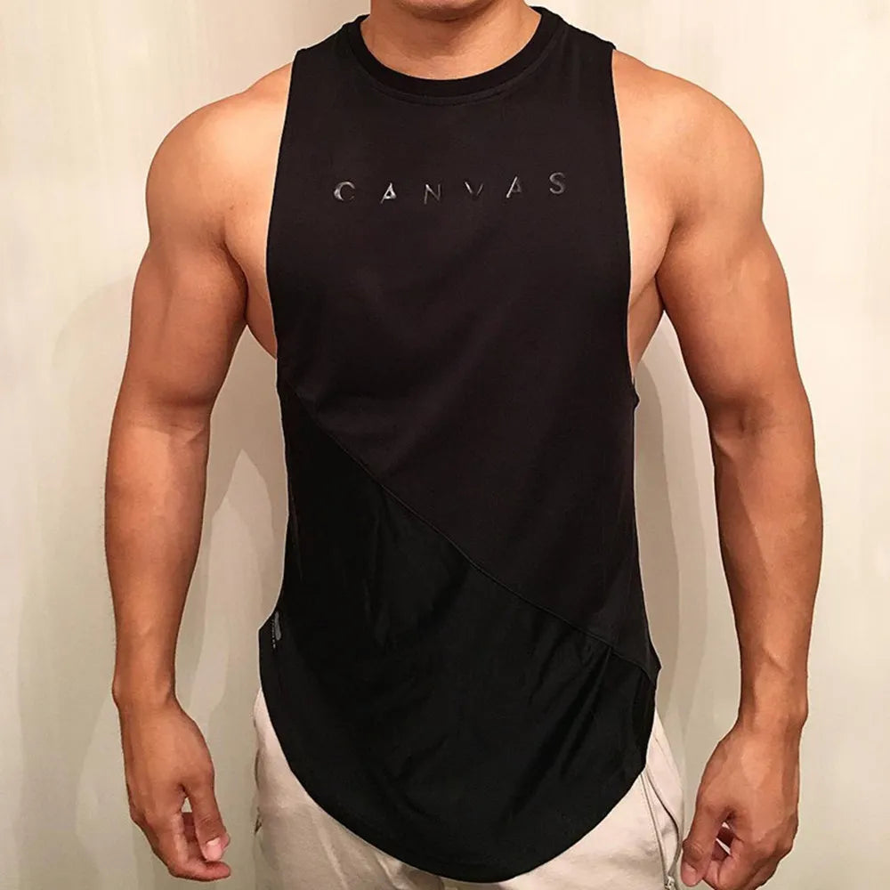 NEW Bodybuilding Sport Tank Tops Men Gym Fitness Workout Sleeveless Shirt