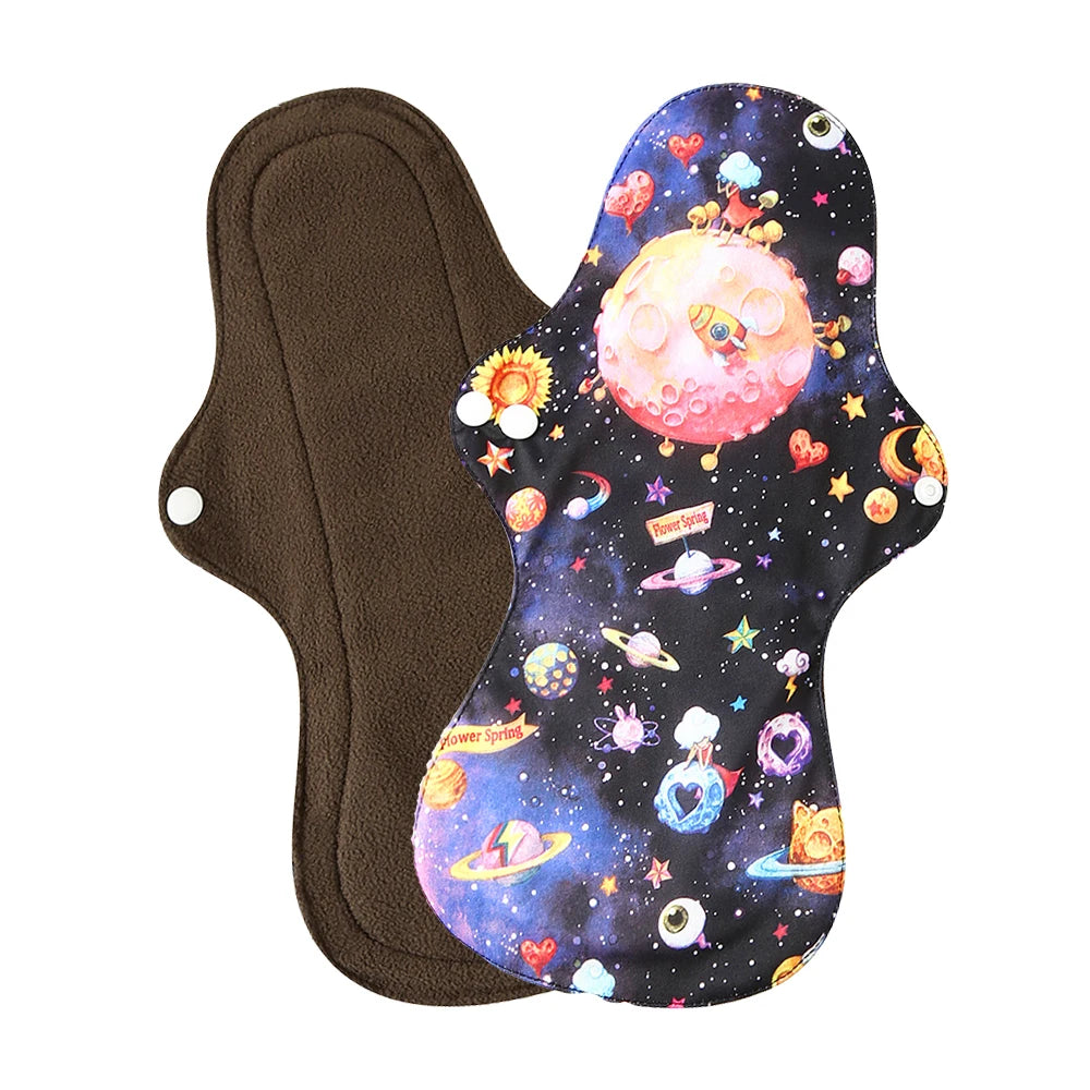 Night Use Washable Flamingo Cloth Menstrual Pad Heavy Flow Sanitary Napkin