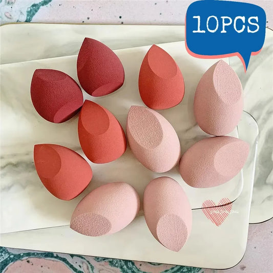 10 PCS Cosmetic Puff Set Makeup Sponges Foundation Women Powder Puff Makeup