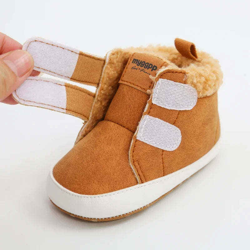 Baby Shoes Boy Girl Winter Warm Infant Snow Boots Fleece Soft Bottom Sneakers