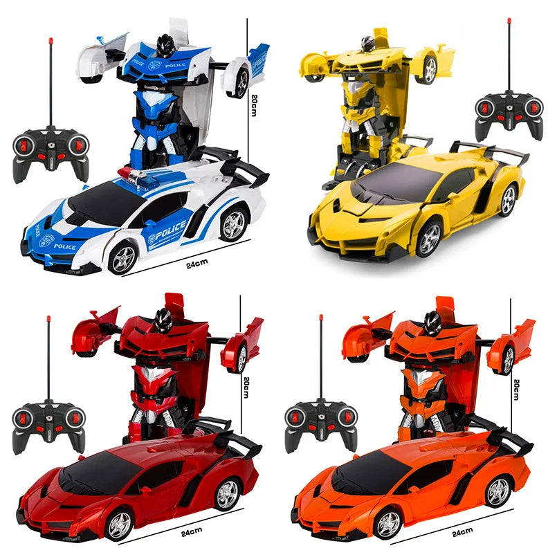 2 in 1 Electric RC Car Transformation Robots Children Boys Toys Remote Control