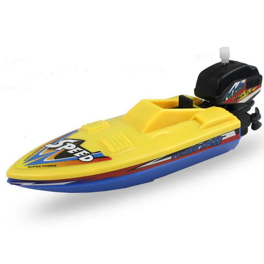1pc Speed Boat Ship Wind Up Toy Float in Water Kids Toys Classic Clockwork Toys