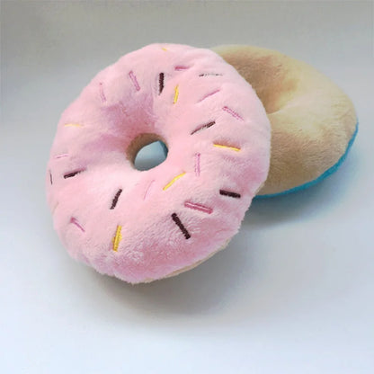 Soft Dog Donuts Plush Pet Dog Toys for Dogs Chew To