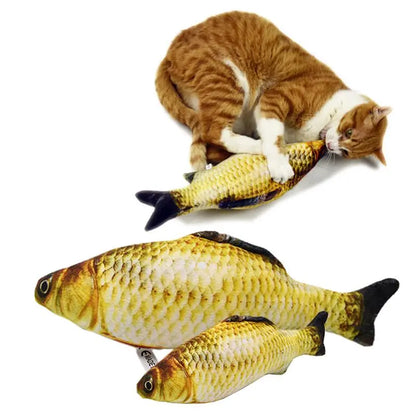 Pet Soft Plush Creative 3D Carp Fish Shape Cat Toy Catnip Fish Stuffed Pillow