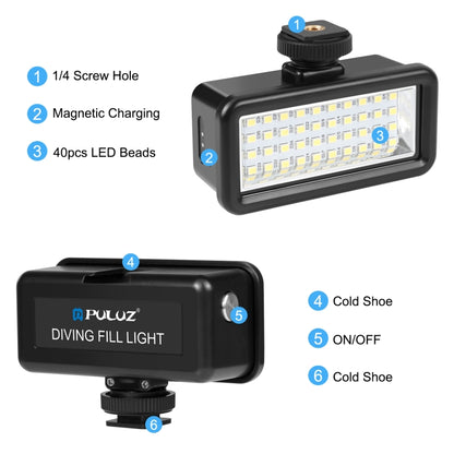 Camera Accessories PULUZ 40 LEDs 40m Diving Waterproof Fill Light