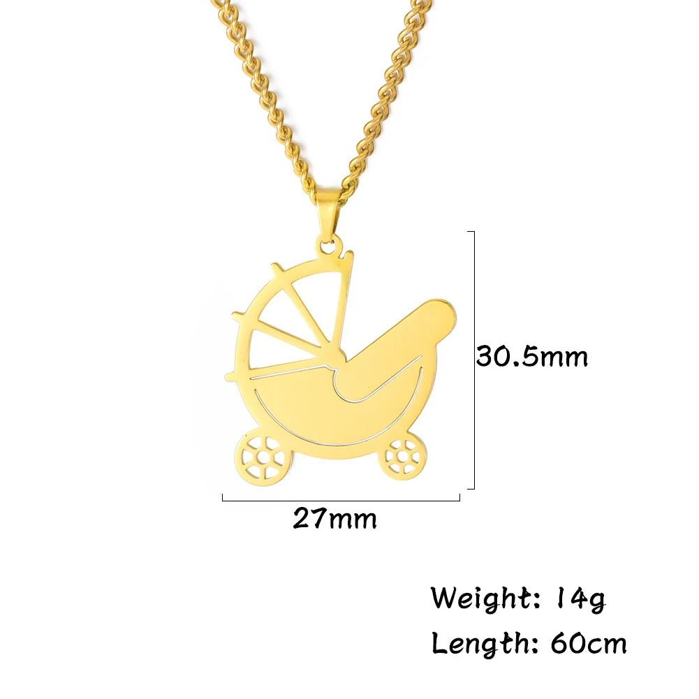 Fishhook Baby Mom Necklace for Women Men Dad Family Father Mother Day Child Kid